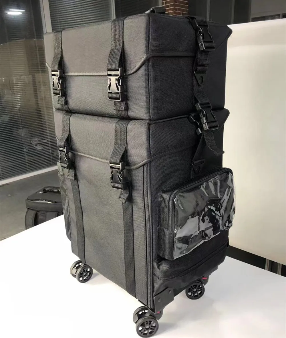 Beauty Makeup Vanity Set - ชุดเดินทางแต่งหน้ารถเข็นกระเป๋าเดินทางเครื่องสําอาง Make Up Storage เครื่องประดับเล็บกระเป๋าถือความงาม Vanity