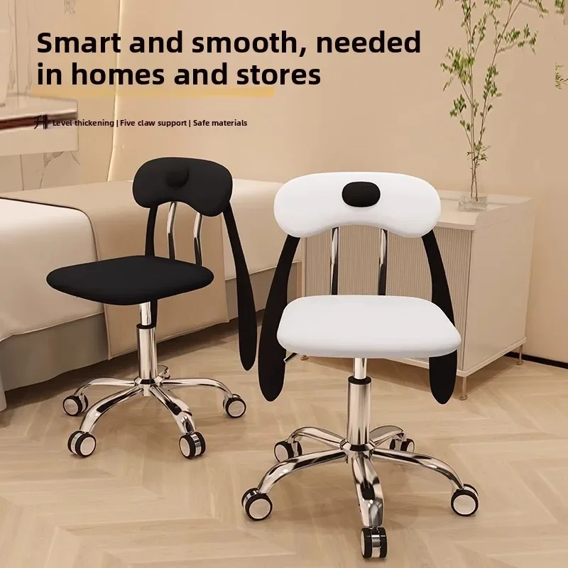 Beauty Makeup Bar - เก้าอี้เสริมสวยสไตล์มินิมอล โต๊ะและเก้าอี้ทำเล็บ เก้าอี้บาร์ เก้าอี้ลูกค้า เก้าอี้ยกปรับระดับได้ เก้าอี้หมุน