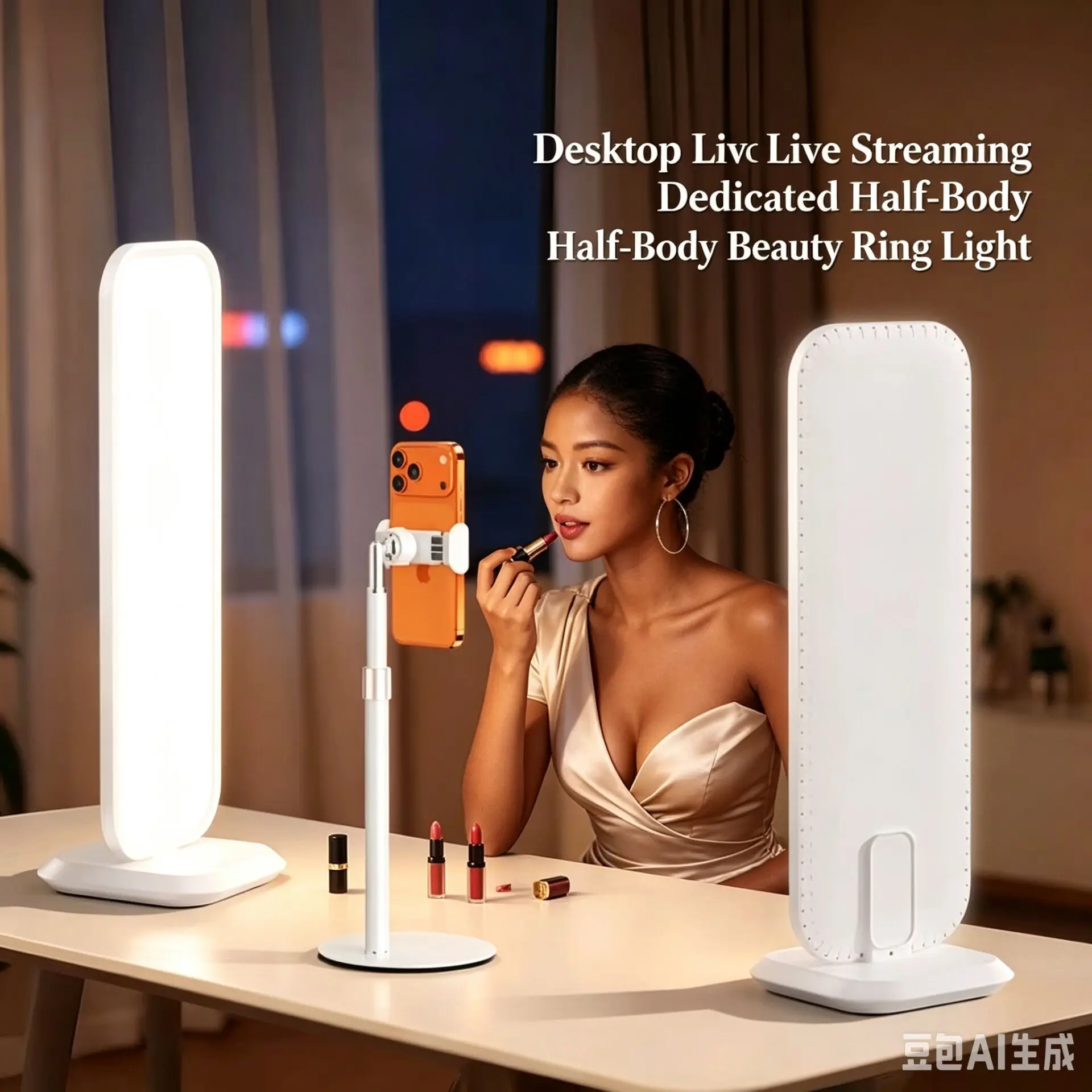 ไฟ LED ตั้งโต๊ะแบบครึ่งตัว ปรั - Beauty Makeup Video บทวิจารณ์และราคา