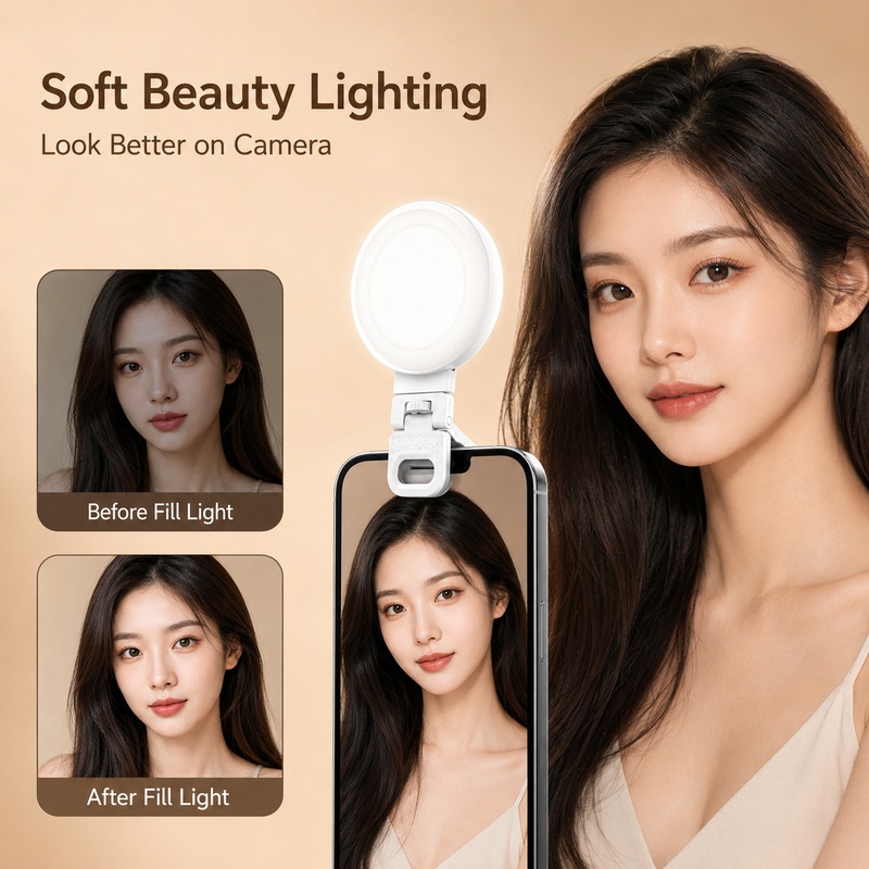 ไฟวิดีโอพกพาสำหรับโทรศัพท์มือถ - Beauty Makeup Video บทวิจารณ์และราคา