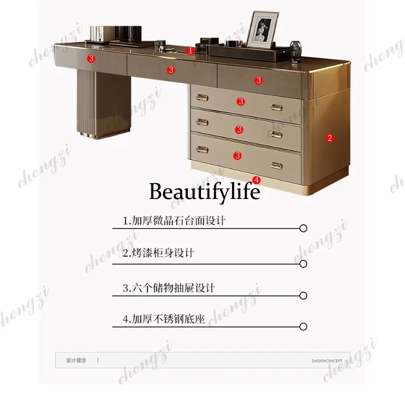 E182 ชุดโต๊ะเครื่องแป้งไม้สไตล - Beauty Makeup Vanity Set บทวิจารณ์และราคา