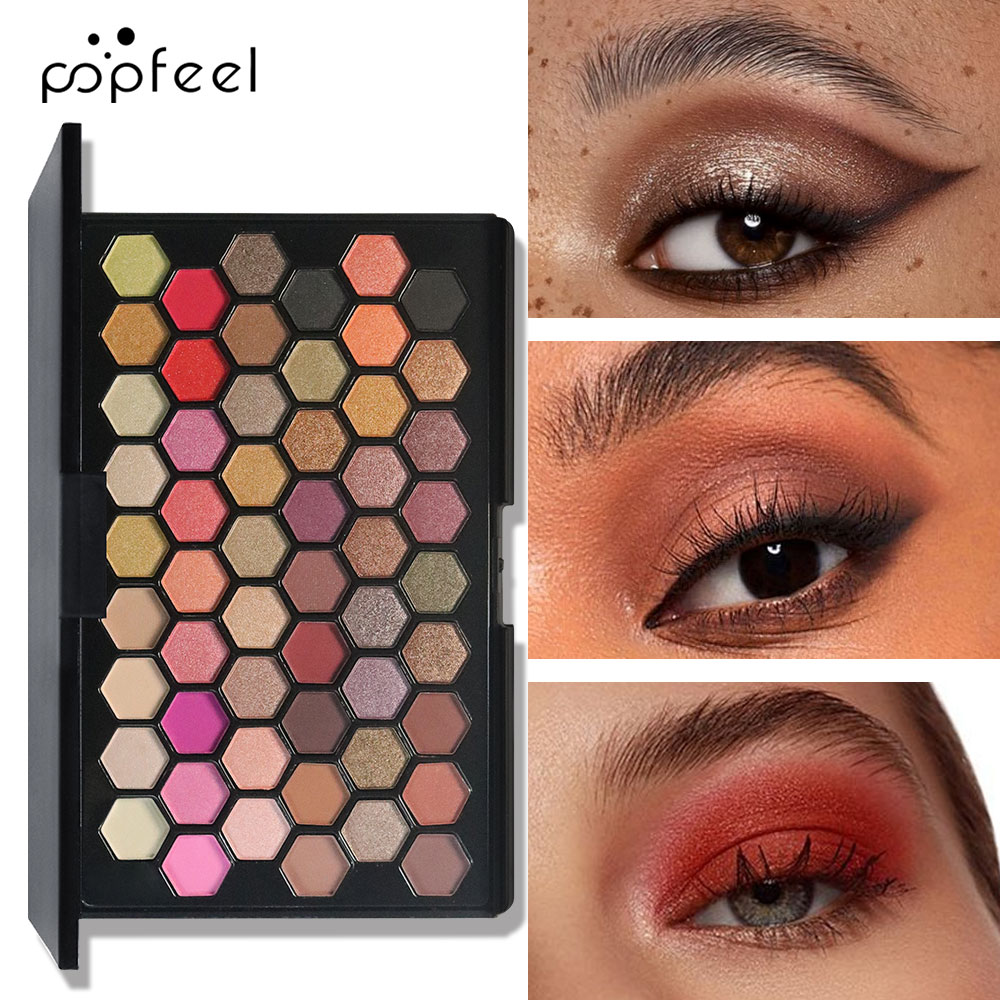 พาเลทอายแชโดว์ 54 สี POPFEEL - - Beauty Book Makeup Kit บทวิจารณ์และราคา