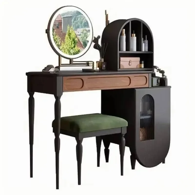 โต๊ะเครื่องแป้งสีดำพร้อมลิ้นชั - Beauty Makeup Vanity Set บทวิจารณ์และราคา