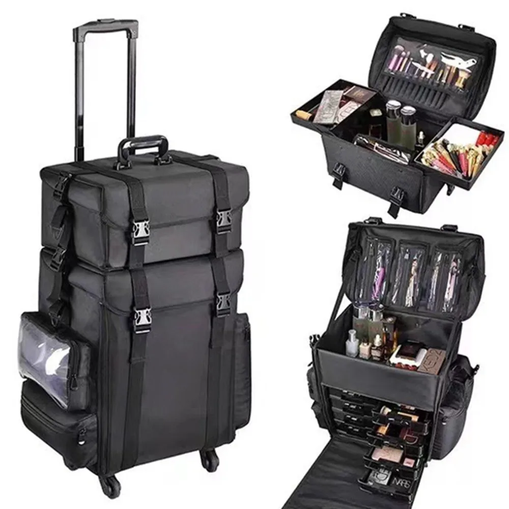 ชุดเดินทางแต่งหน้ารถเข็นกระเป๋ - Beauty Makeup Vanity Set บทวิจารณ์และราคา