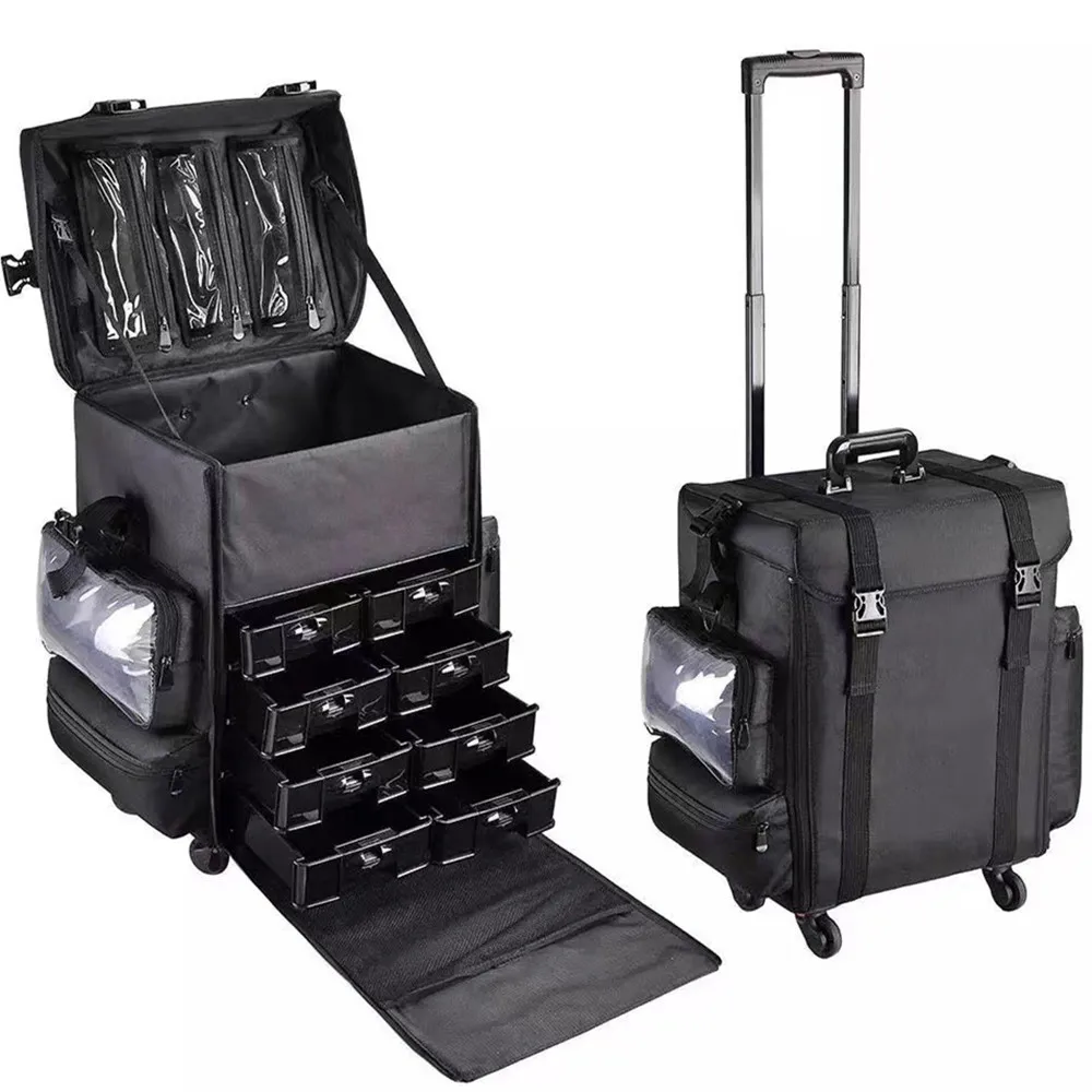 ชุดเดินทางแต่งหน้ารถเข็นกระเป๋ - Beauty Makeup Vanity Set บทวิจารณ์และราคา