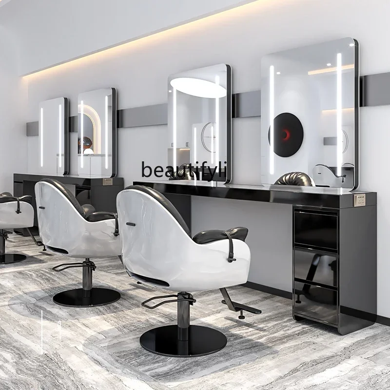 โต๊ะกระจกสแตนเลสสำหรับร้านตัดผ - Beauty Makeup Shop บทวิจารณ์และราคา